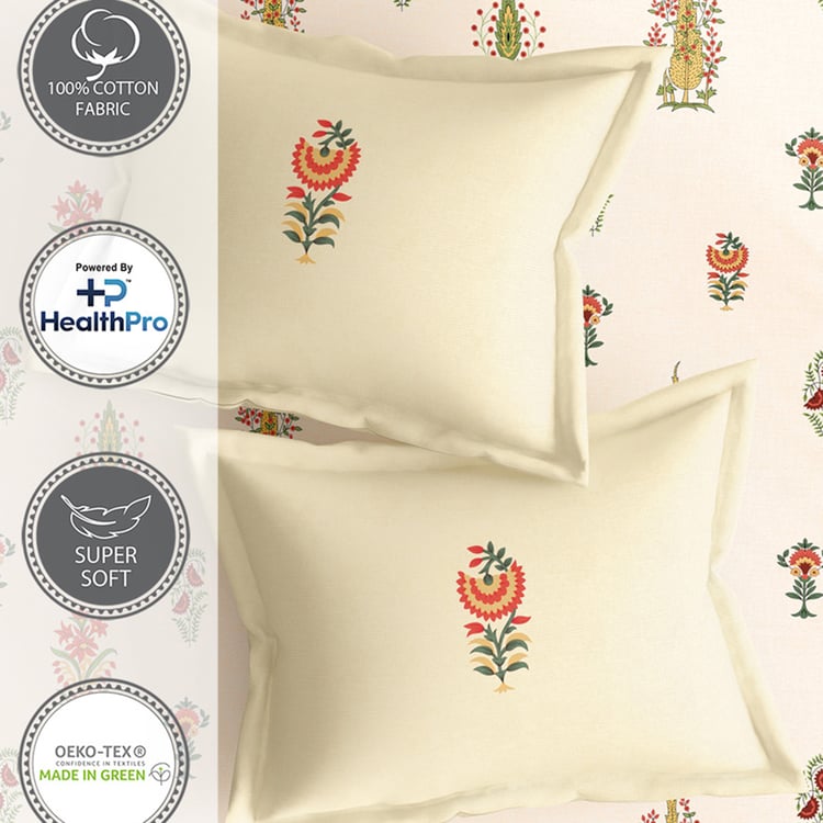 PORTICO Shalimar Cotton 164TC Printed 3Pcs Super King Bedsheet Set