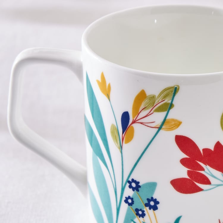 Corsica Mandarin Bone China Floral Print Mug - 230ml