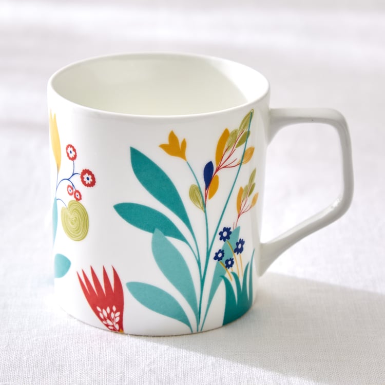 Corsica Mandarin Set of 6 Bone China Printed Mugs - 230ml