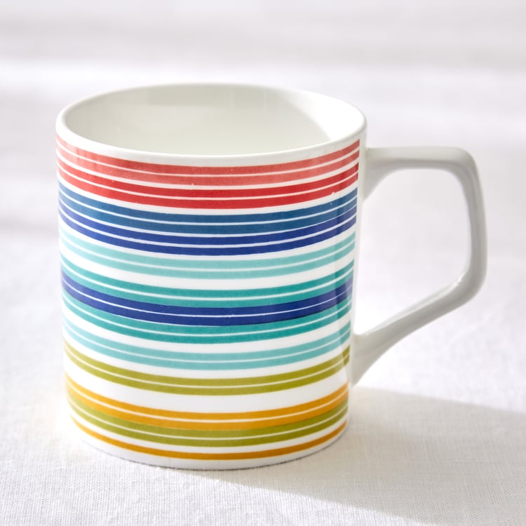 Corsica Mandarin Set of 6 Bone China Printed Mugs - 230ml