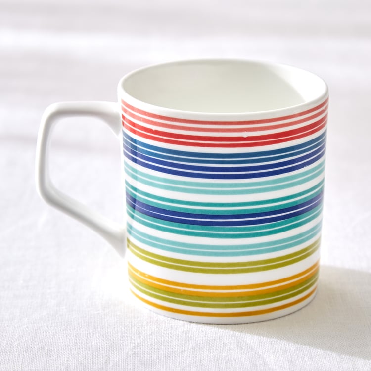 Corsica Mandarin Set of 6 Bone China Printed Mugs - 230ml