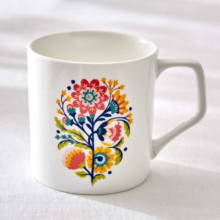 Corsica Mandarin Set of 6 Bone China Print Mugs - 230ml