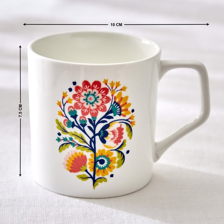 Corsica Mandarin Set of 6 Bone China Print Mugs - 230ml