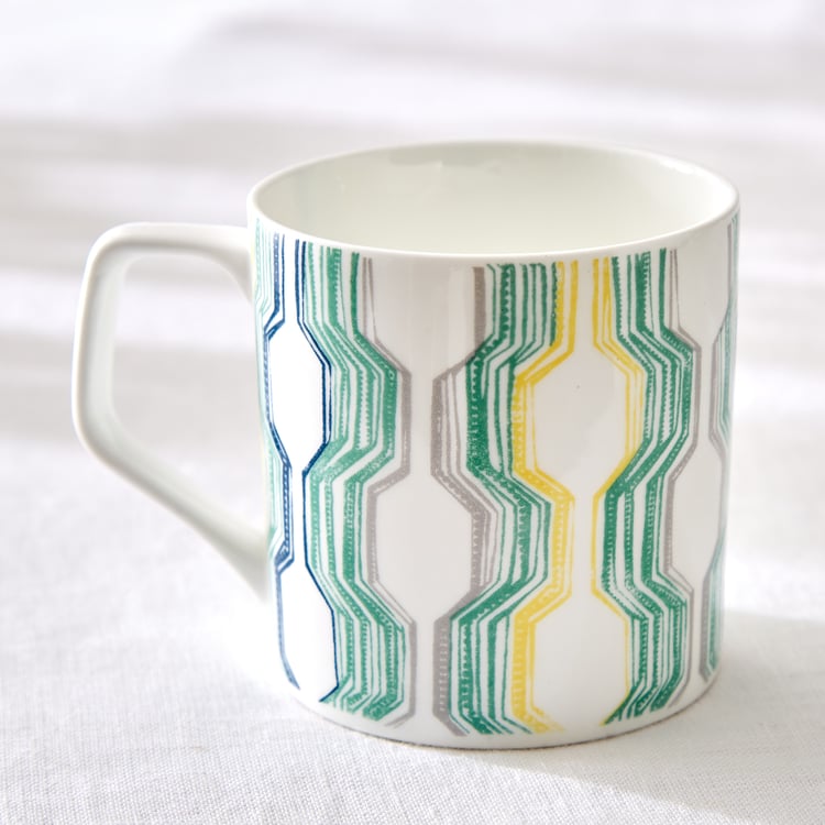 Corsica Mandarin Set of 6 Bone China Print Mugs - 230ml