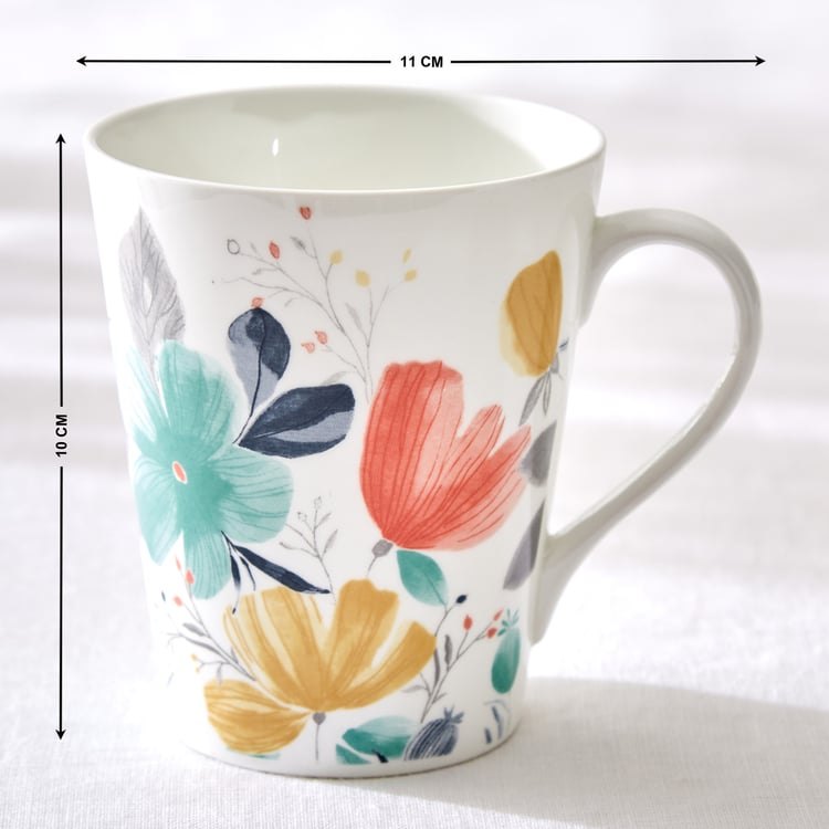 Corsica Mandarin Set of 3 Bone China Printed Mugs - 340ml