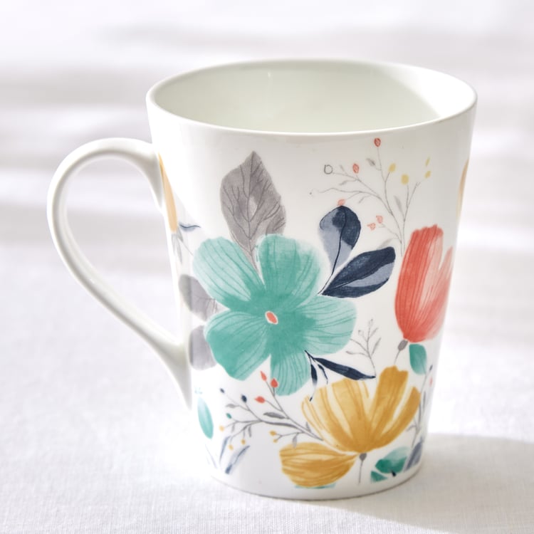 Corsica Mandarin Set of 3 Bone China Printed Mugs - 340ml