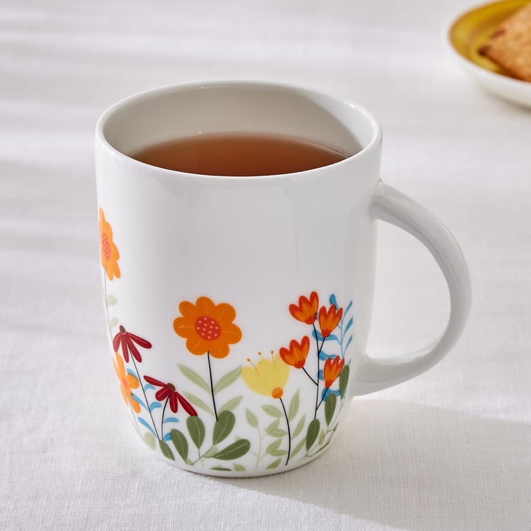 Corsica Saylor Bone China Printed Milk Mug - 380ml