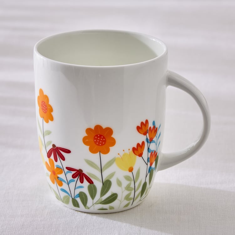 Corsica Saylor Bone China Printed Milk Mug - 380ml