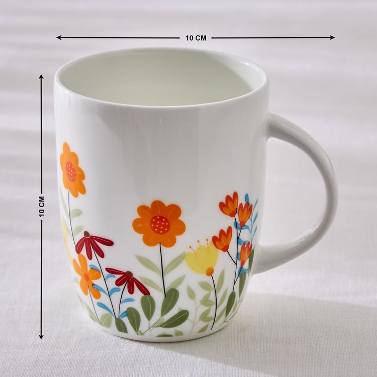 Corsica Saylor Bone China Printed Milk Mug - 380ml