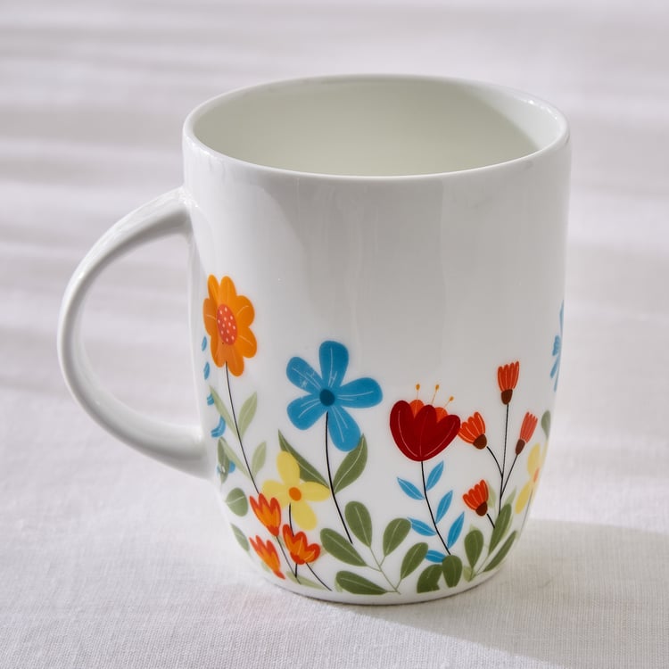 Corsica Saylor Bone China Printed Milk Mug - 380ml