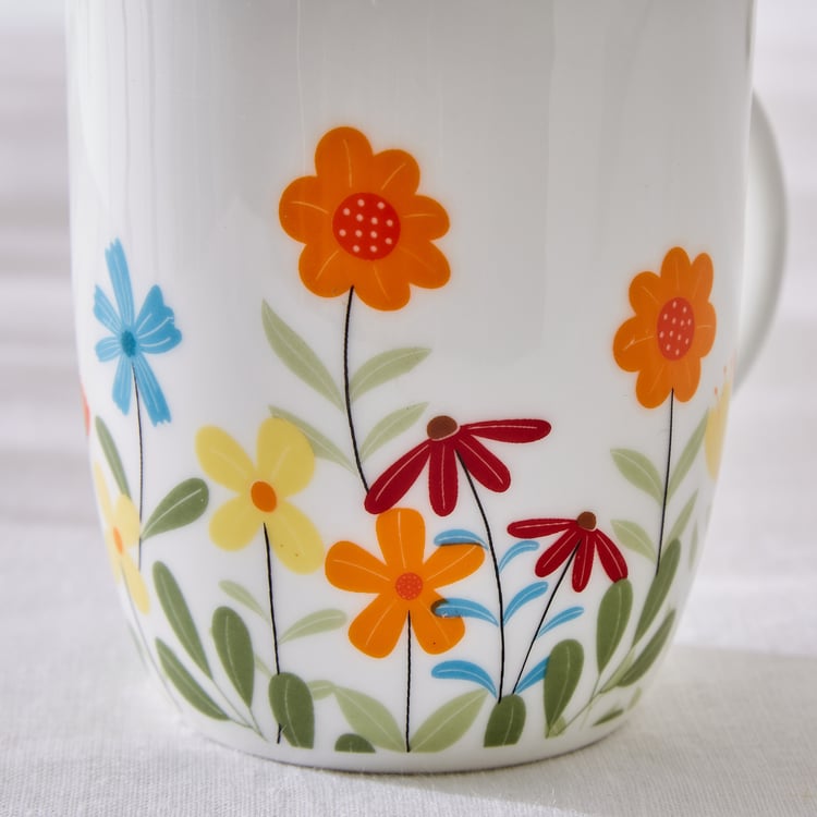 Corsica Saylor Bone China Printed Milk Mug - 380ml