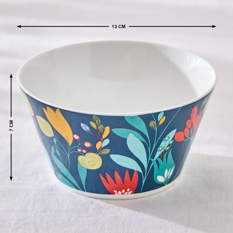 Corsica Mandarin Set of 3 Bone China Printed Bowls - 470ml