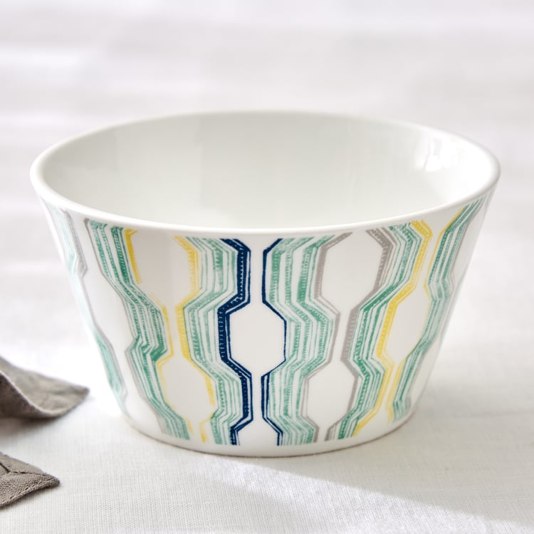 Corsica Mandarin Set of 3 Bone China Printed Serving Bowls - 470ml