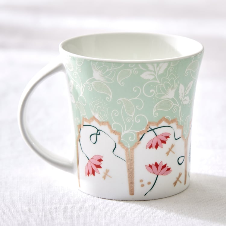 Corsica Jurgen Set of 6 Bone China Printed Mugs - 180ml