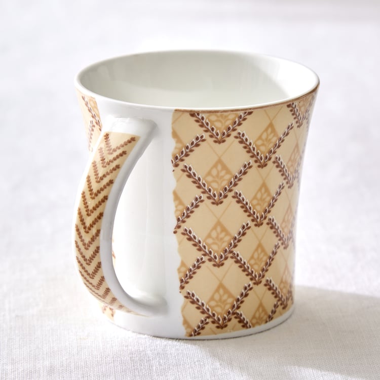 Corsica Jurgen Set of 6 Bone China Printed Mugs - 180ml