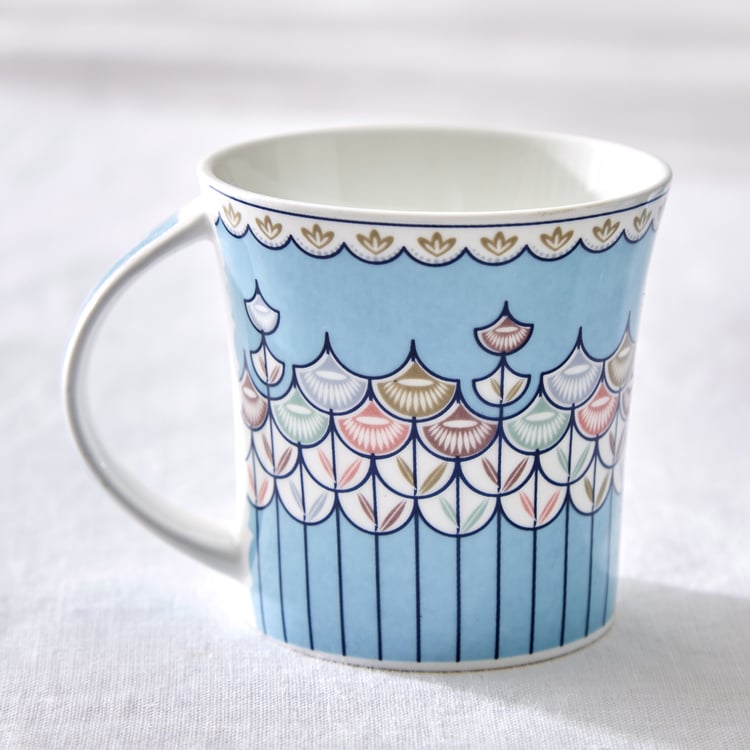 Corsica Jurgen Set of 6 Bone China Printed Mugs - 180ml