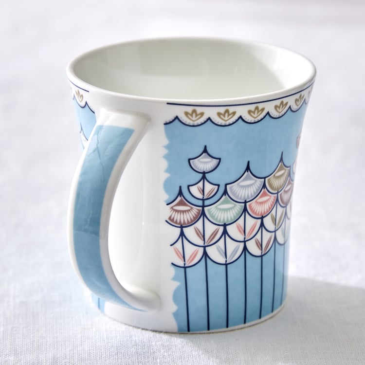 Corsica Jurgen Set of 6 Bone China Printed Mugs - 180ml