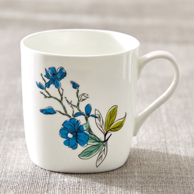 Corsica Jurgen Set of 6 Bone China Printed Mugs - 180ml