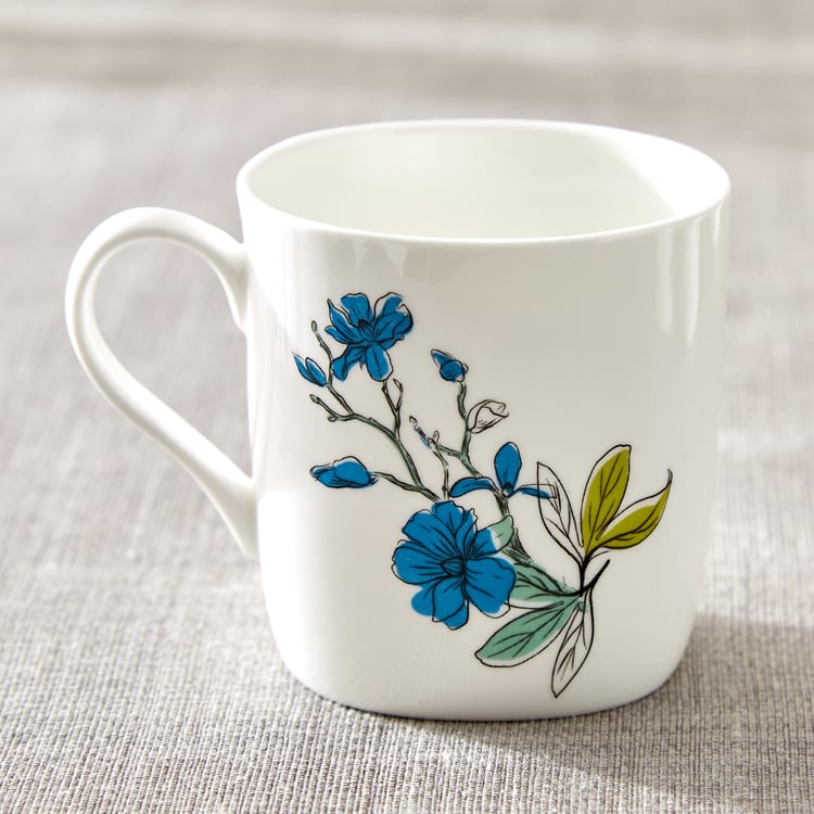 Corsica Jurgen Set of 6 Bone China Printed Mugs - 180ml