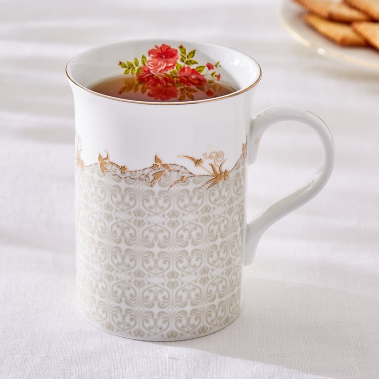 Corsica Marlene Bone China Printed Milk Mug - 370ml