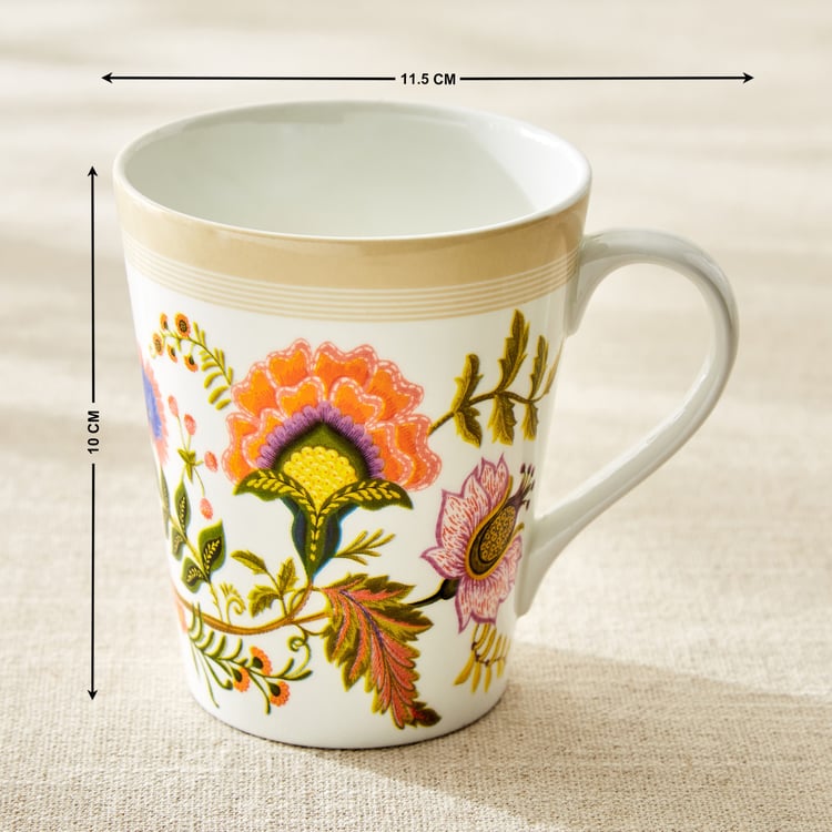 Corsica Marlene Bone China Floral Print Coffee Mug - 340ml