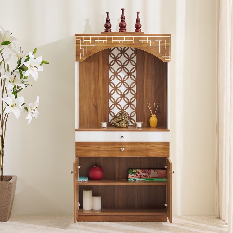 Helios Pooja Unit - Teak