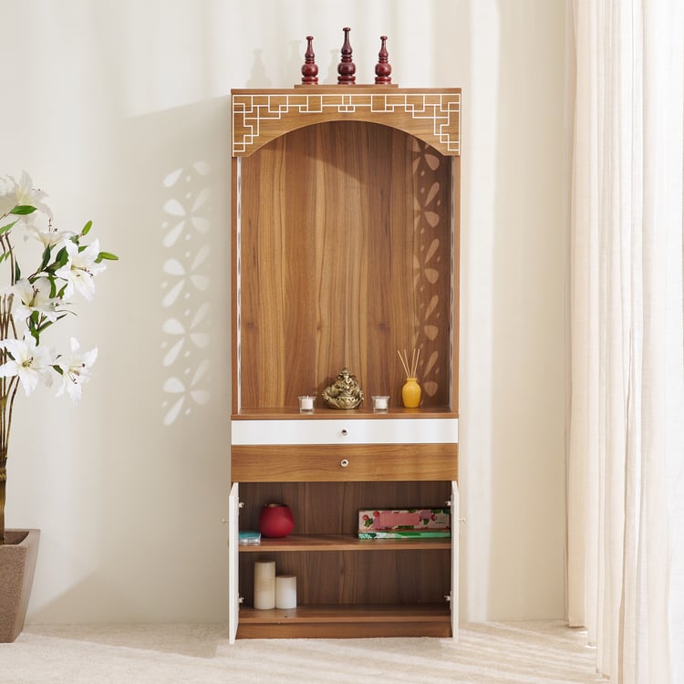 Helios Pooja Unit - Teak