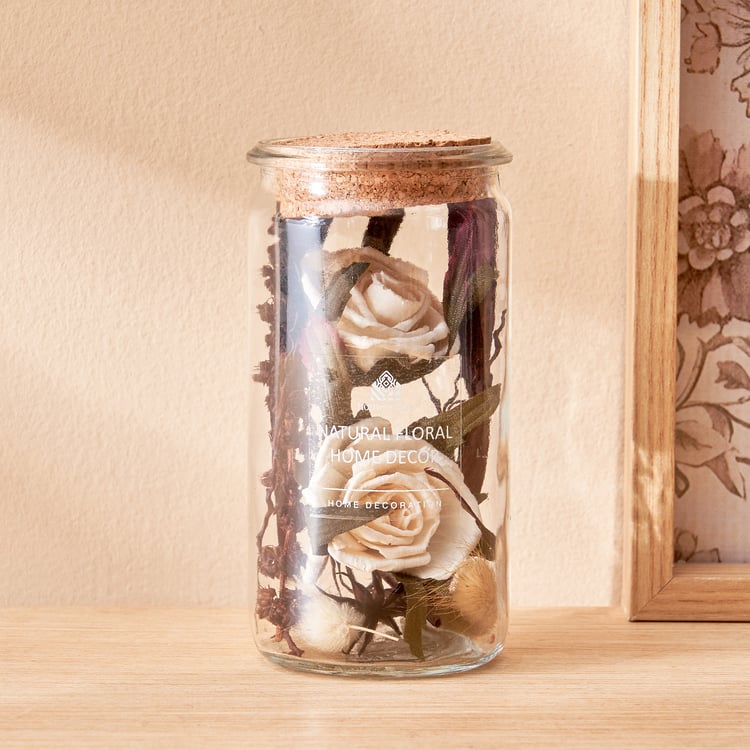 Corsica Axel Dried Flower Arrangement in Glass Jar