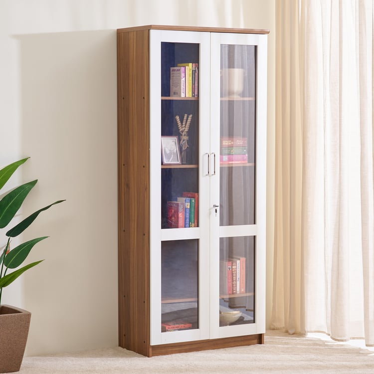 Helios Nolan 2-Door Book Cabinet - Teak