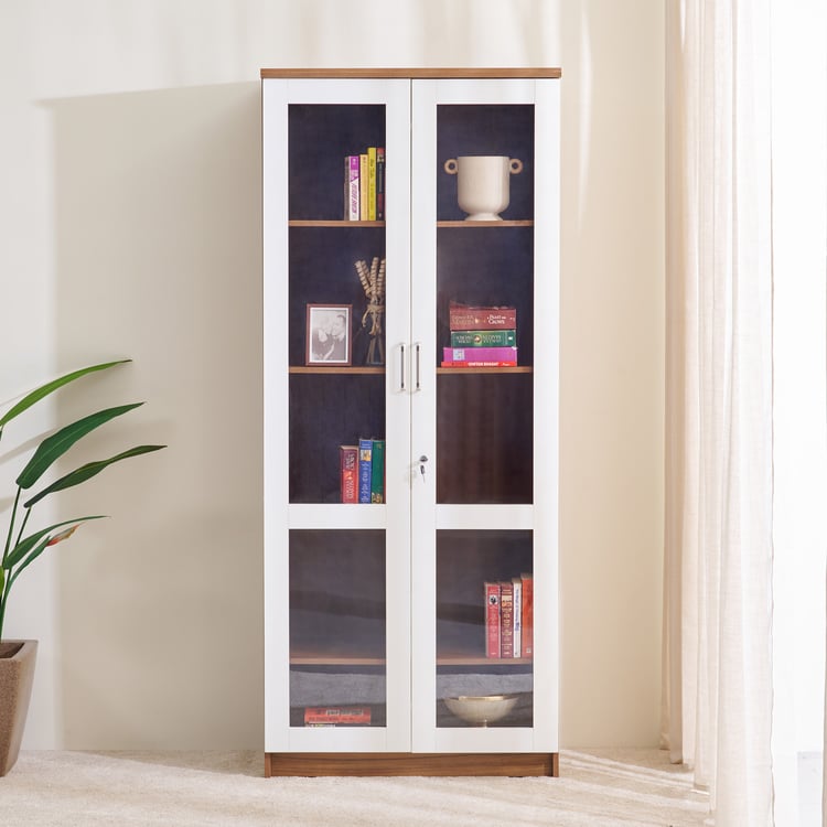 Helios Nolan 2-Door Book Cabinet - Teak