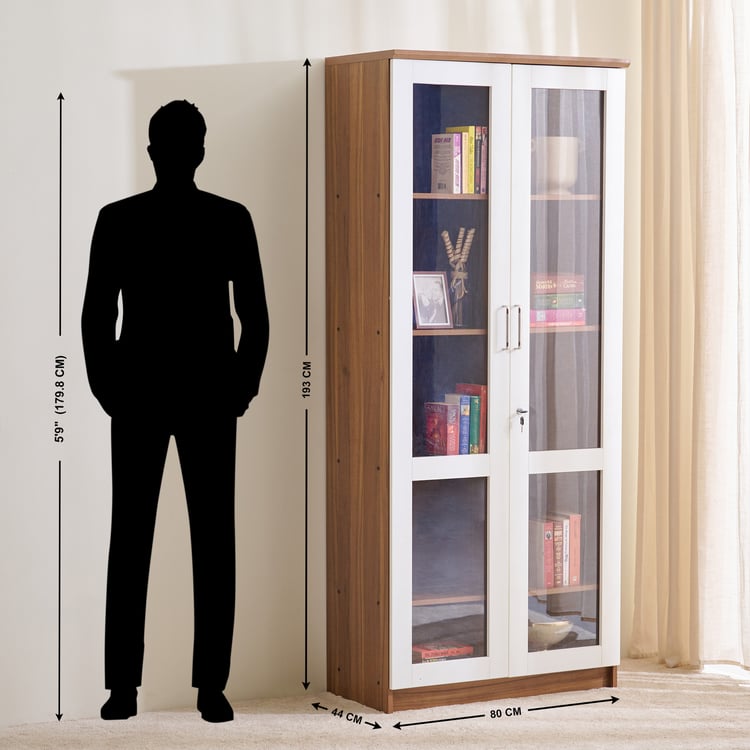 Helios Nolan 2-Door Book Cabinet - Teak