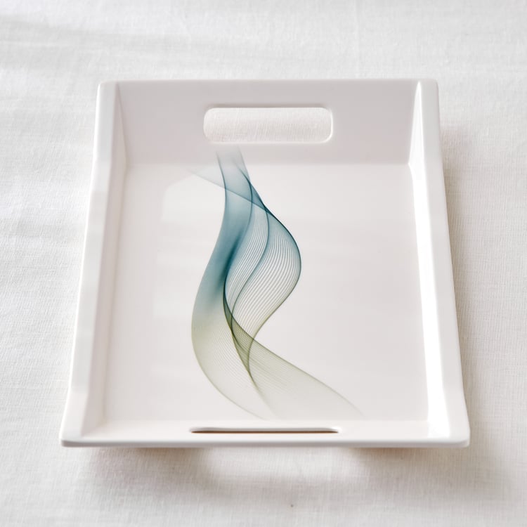 Meadows Theme Melamine Printed Serving Tray - 38x27cm