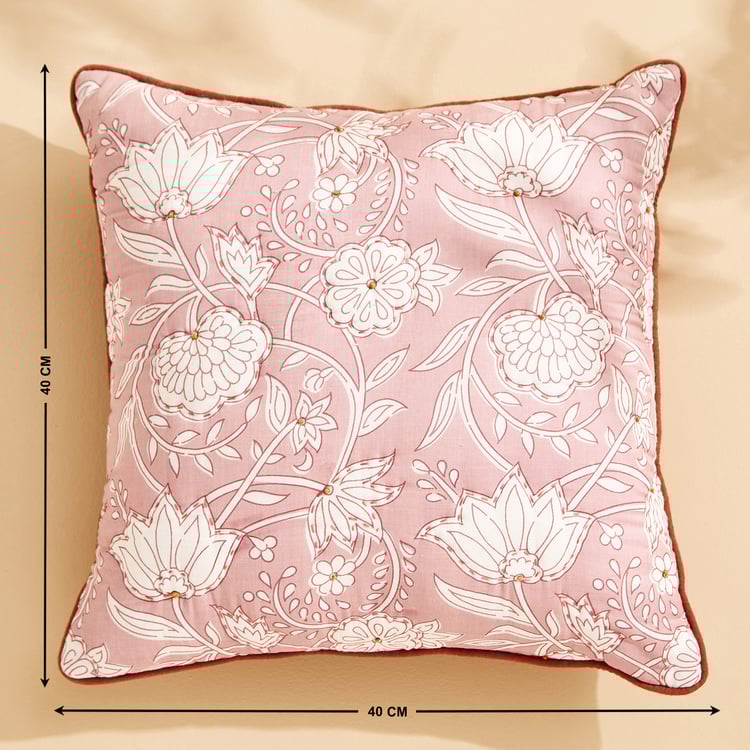 Nora Adelia Printed Filled Cushion - 40x40cm