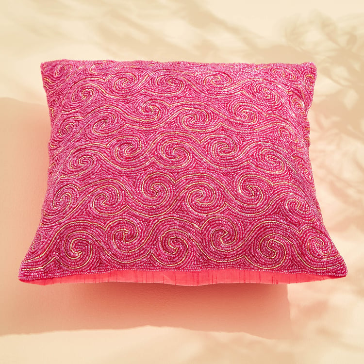 Corsica Moksha Zippy Beaded Cushion Cover - 40x40cm