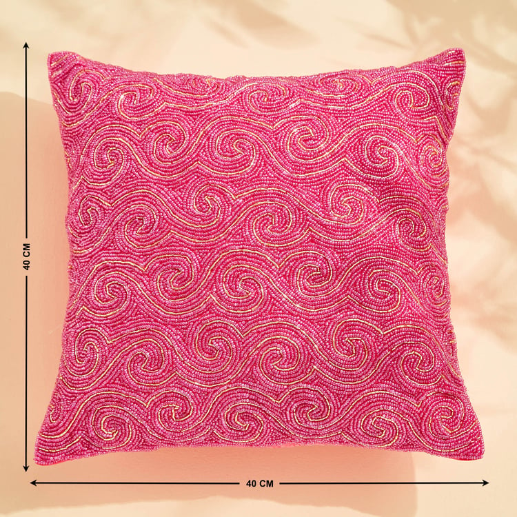 Corsica Moksha Zippy Beaded Cushion Cover - 40x40cm