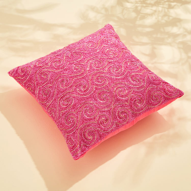 Corsica Moksha Zippy Beaded Cushion Cover - 40x40cm