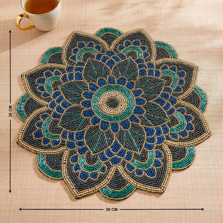 Corsica Moksha Aipan Beaded Placemat