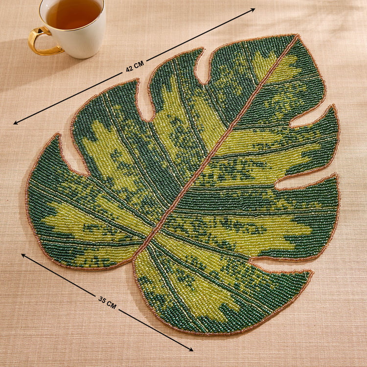 Corsica Moksha Colocasia Beaded Placemat