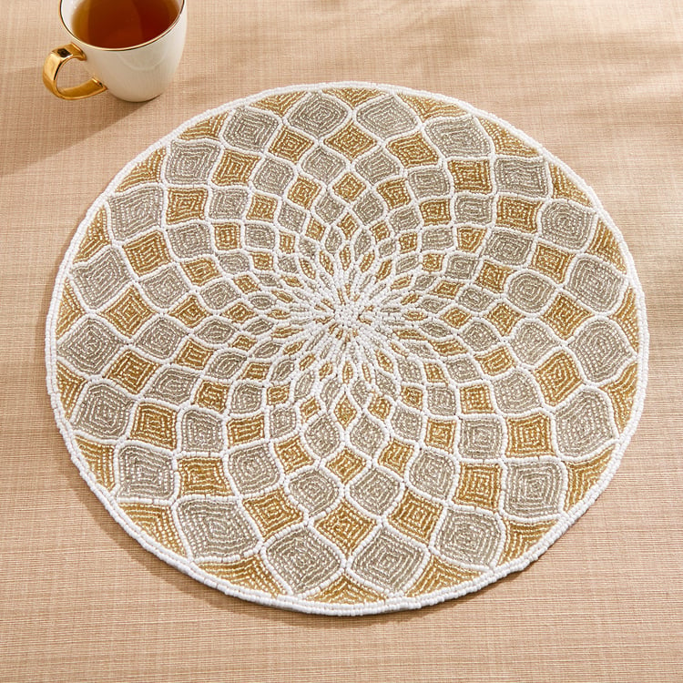 Corsica Moksha Fractal Beaded Placemat