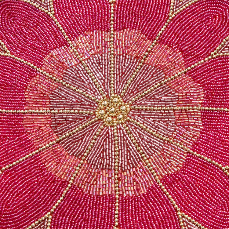 Corsica Moksha Plumeria Beaded Placemat