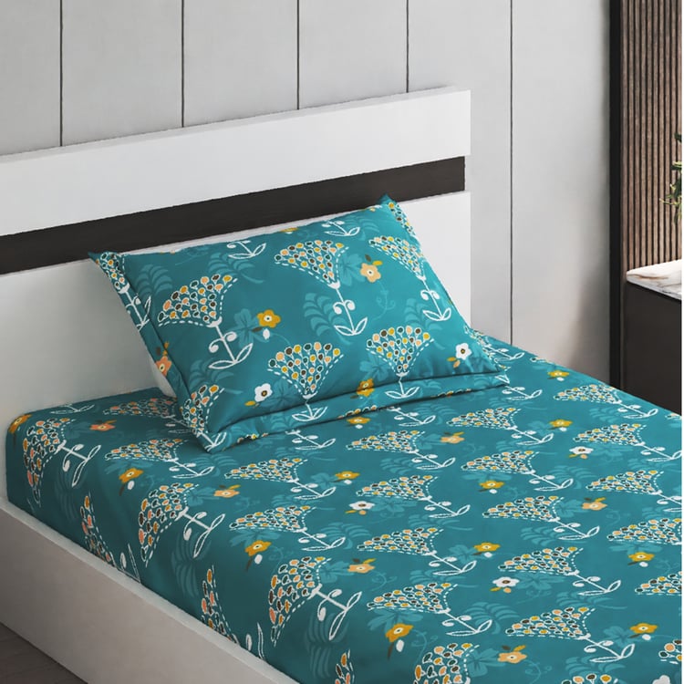 Corsica Juniper Microfibre Printed 2Pcs Single Bedsheet Set