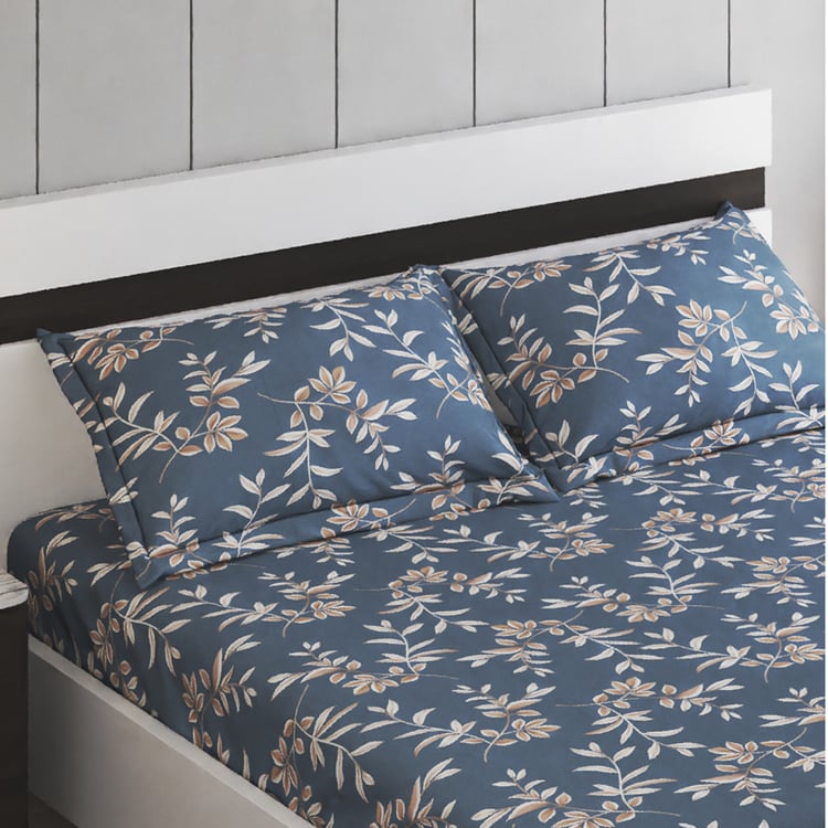 Corsica Juniper Microfibre Printed 3Pcs Queen Bedsheet Set