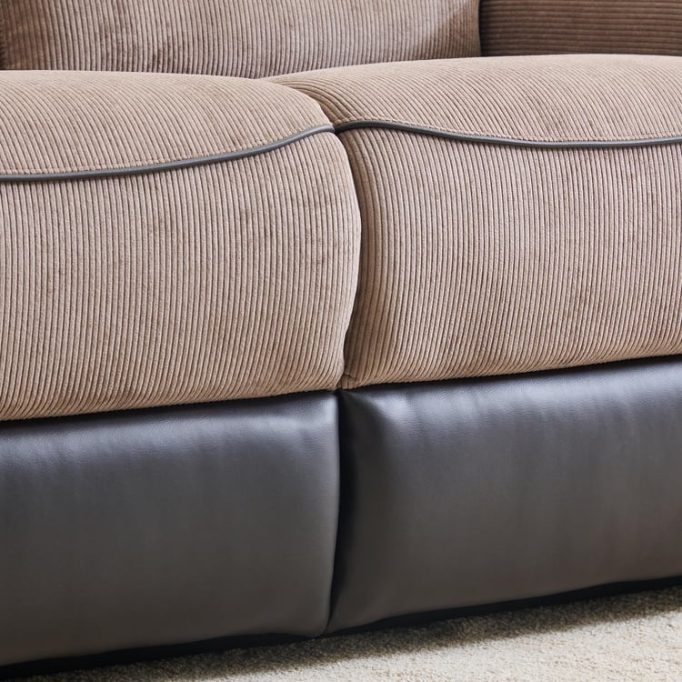 Christian Fabric 3-Seater Sofa - Brown