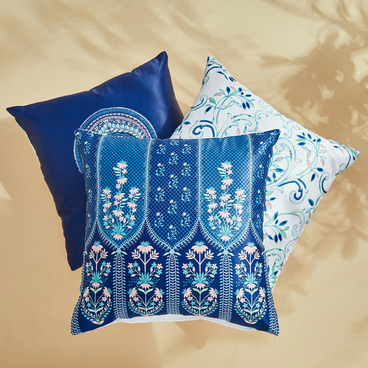 Corsica Bela Damascus Set of 3 Printed Cushion Covers - 40x40cm