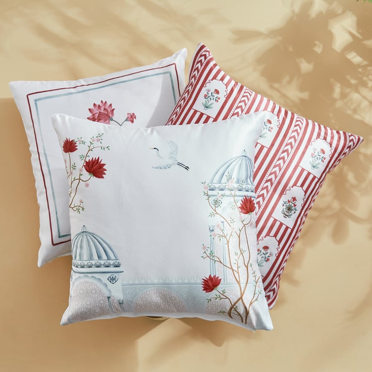 Corsica Bela Jaal Set of 3 Printed Cushion Covers - 40x40cm