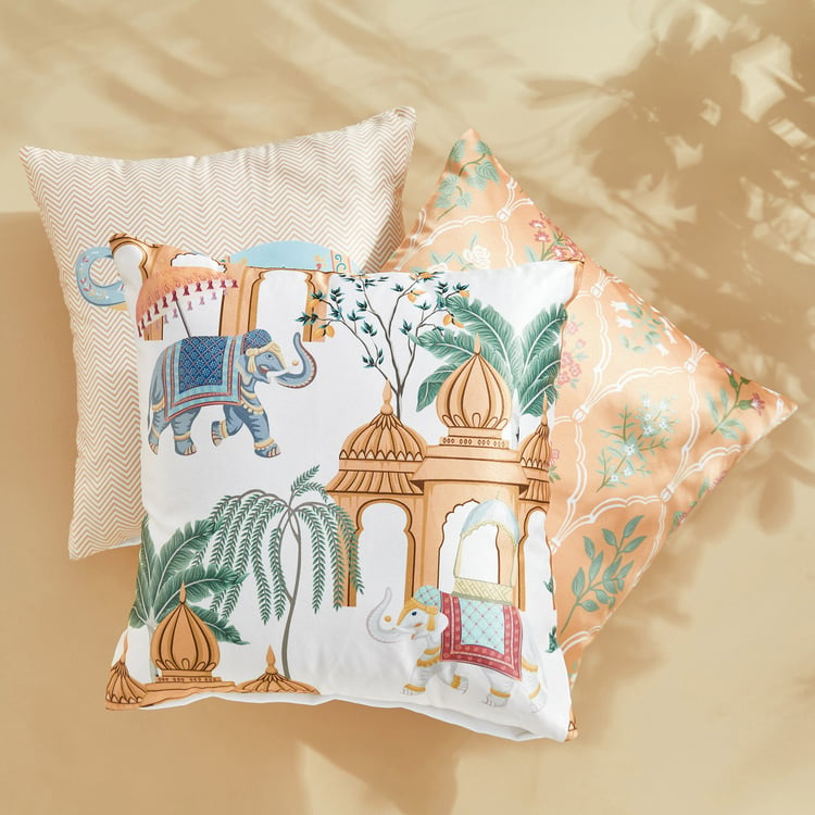 Corsica Bela Tusker Set of 3 Printed Cushion Covers - 40x40cm