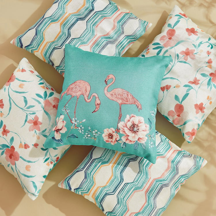 Corsica Ecstasy Quitenature Set of 5 Printed Cushion Covers - 40x40cm