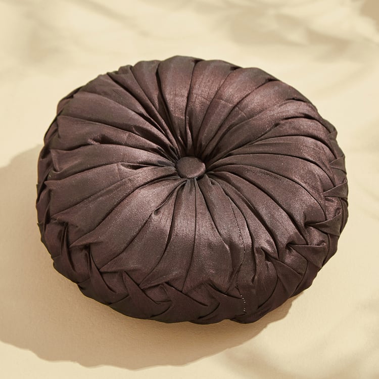 Corsica Ebony Crumple Filled Cushion - 24cm