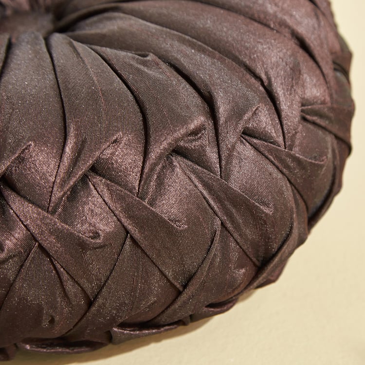 Corsica Ebony Crumple Filled Cushion - 24cm