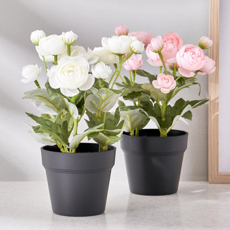 Corsica Artificial Rose Plant in Pot